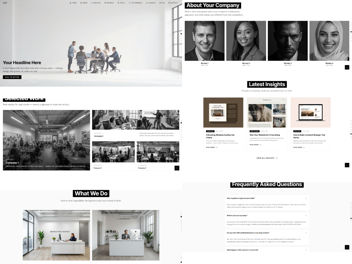 Monochrome - Minimalist Marketing Agency Theme